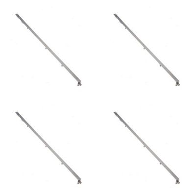 4 PACK Satin Stainless Steel Lever Action Flushbolts Square 914x20mm for Double Doors