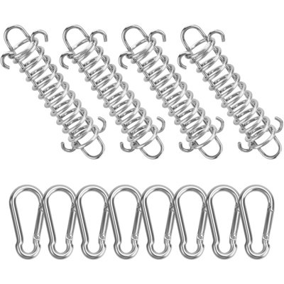 4 Pack Shade Sail Springs And 8 Small Carabiners, Shade Sail Holding ...