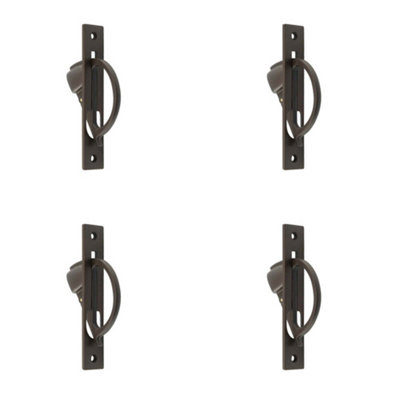 4 PACK Sleek Dark Bronze Sliding Door Edge Pull for Modern Homes - Door Handle
