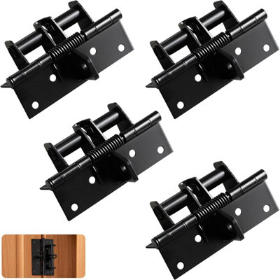 4 Pack Steel Door Hinges 90 deg, 3 in 1 Spring Hinge with Invisible ...