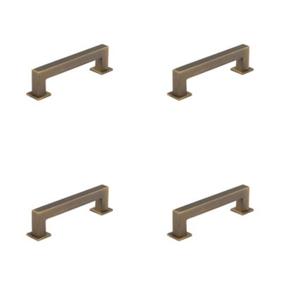 4 PACK Stylish 128mm Antique Brass Cabinet Handle for Modern Elegance - Kitchen Drawer Pull Handle