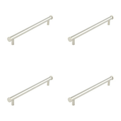 4 PACK Stylish 224mm Polished Nickel Cabinet Handle for Modern Interiors Kitchen Drawer Pull Handle