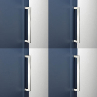 4 PACK Stylish 224mm Satin Nickel Cabinet Handle for Modern Interiors - Kitchen Drawer Pull Handle