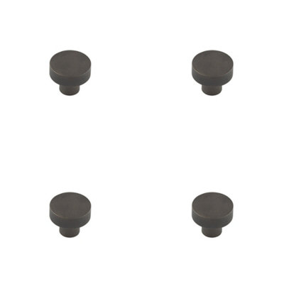 4 PACK Stylish 30mm Dark Bronze Cupboard Knob for Elegant Interiors - Kitchen Cabinet Knob
