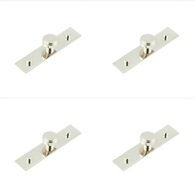 4 PACK Stylish 30mm Polished Nickel Cupboard Knob with Stepped Design - Kitchen Cabinet Knob