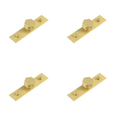 4 PACK Stylish 30mm Satin Brass Cupboard Knob for Modern Interiors - Kitchen Cabinet Knob