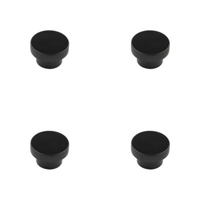 4 PACK Stylish 40mm Black Cupboard Knob for Modern Interiors - Kitchen Cabinet Knob