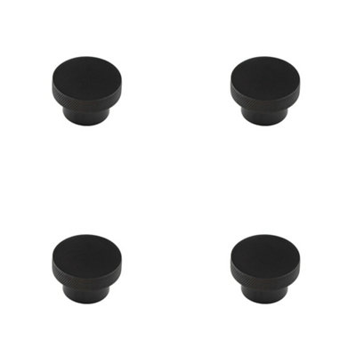 4 PACK Stylish 40mm Black Cupboard Knob for Modern Spaces - Kitchen Cabinet Knob