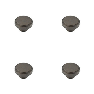 4 PACK Stylish 40mm Dark Bronze Cupboard Knob for Modern Interiors Kitchen - Cabinet Knob