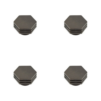 4 PACK Stylish 40mm Dark Bronze Cupboard Knob for Modern Interiors - Kitchen Cabinet Knob