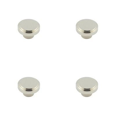 4 PACK Stylish 40mm Polished Nickel Cupboard Knob for Modern Interiors Kitchen - Cabinet Knob