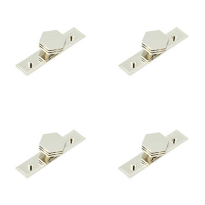 4 PACK Stylish 40mm Stepped Polished Nickel Cupboard Knob for Modern Interiors - Kitchen Cabinet Knob