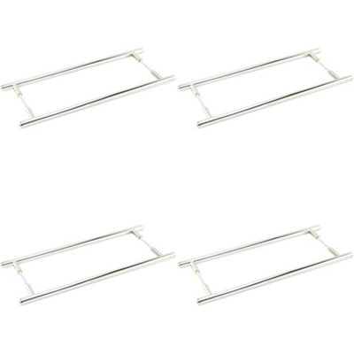 4 PACK Stylish 425mm Back to Back Polished Nickel Pull Handle for Modern Interiors - Door Handle