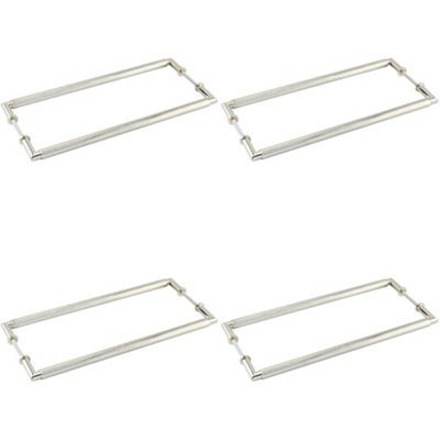 4 PACK Stylish 425mm Back to Back Pull Handle in Polished Nickel Finish - Door Handle