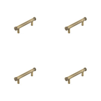4 PACK Stylish 96mm Antique Brass Cabinet Handle for Modern Interiors - Kitchen Drawer Pull Handle
