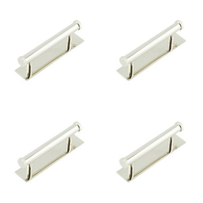 4 PACK Stylish 96mm Centre Cabinet Handle with Polished Nickel Finish - Kitchen Drawer Pull Handle