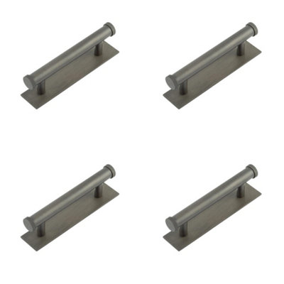 4 PACK Stylish 96mm Dark Bronze Cabinet Handle with Knurled Design Kitchen Drawer Pull Handle