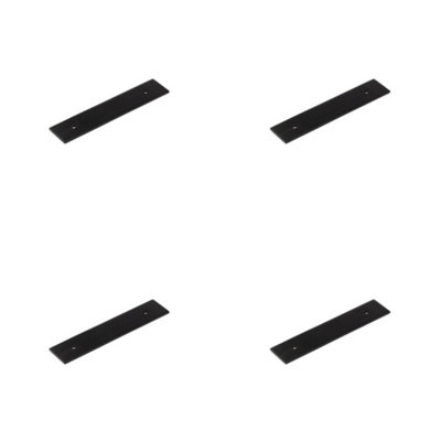 4 PACK Stylish Black Backplates for Cabinet Handle 140x30mm - Elevate Your Home Decor - Kitchen Drawer Pull Handle