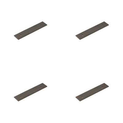 4 PACK Stylish Dark Bronze Backplates for Cabinet Handle 140x30mm - Kitchen Drawer Pull Handle
