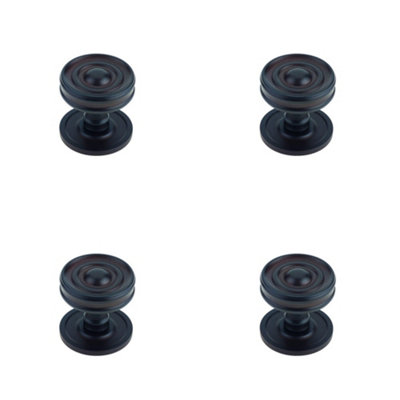4 PACK Stylish Dark Bronze Cupboard Knob for Elegant Home Decor - Kitchen Cabinet Knob