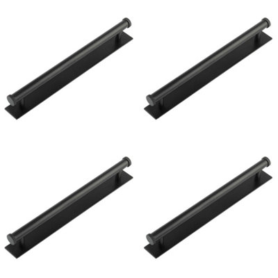 4 PACK Stylish Matt Black Cabinet Handle with 224mm Centers for Modern Interiors - Kitchen Drawer Pull Handle