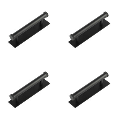 4 PACK Stylish Matt Black Cabinet Handle with 96mm Center Distances - Kitchen Drawer Pull Handle