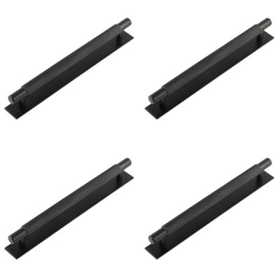 4 PACK Stylish Matt Black Cabinet Handle with Hexagonal Design - Kitchen Drawer Pull Handle