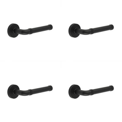 4 PACK Stylish Matt Black Door Lever Handle for Modern Interiors - Interior Handle