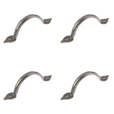 4 PACK Stylish Pewter Tear Cabinet Handle 130x34mm for Elegant Home Decor - Kitchen Drawer Pull Handle