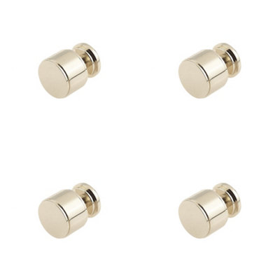 4 PACK Stylish Stepped Cupboard Knob in Polished Nickel Finish - Kitchen Cabinet Knob