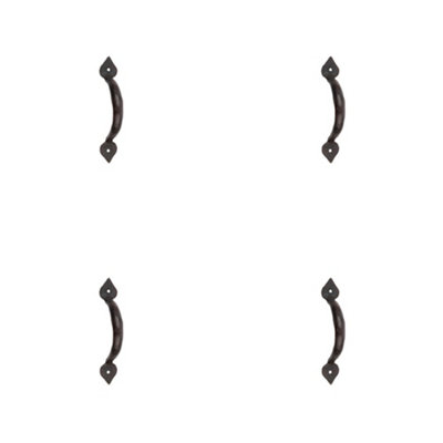 4 PACK Stylish Tear Cabinet Handle in Beeswax Finish 130x34mm - Kitchen Drawer Pull Handle