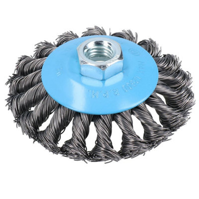 4 PACK Twist Knot Wire Brush / Wheel 100mm for 115mm Angle Grinder