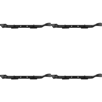 4 PACK - Victorian Casement Window Stay Handle & 2 Pins - 270mm Length Matt Black Bar