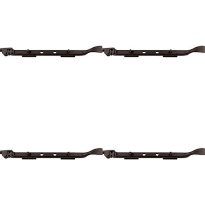 4 PACK - Victorian Casement Window Stay Handle & 2 Pins - 300mm Length Matt Bronze Bar