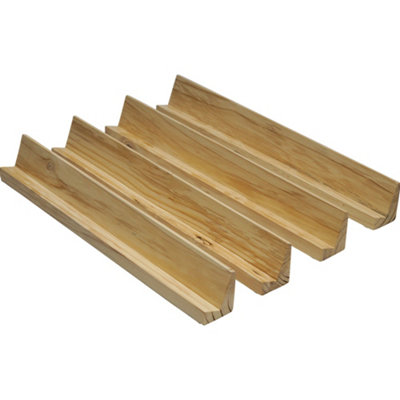 4 Pack Wooden Domino Tile Holders for Display and Organization