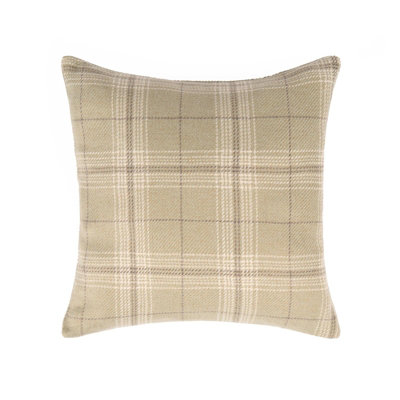 4 Pack Woven Check Cushion Covers Printed Soft - 6