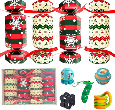 4 Packs Christmas Crackers Luxury 8 InchChristmas Crackers for Xmas ...