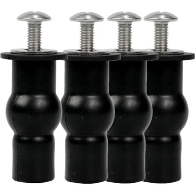 4 Packs Universal Toilet Lid Seat Hinge Bolts Expandable Rubber Top ...