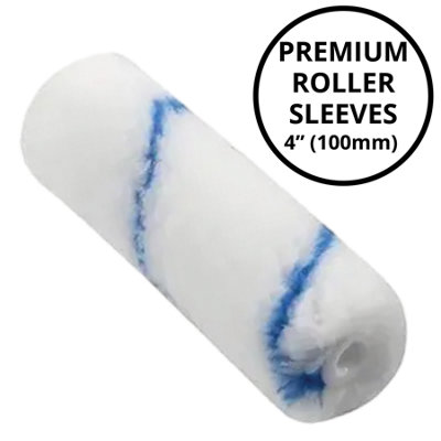 4" Paint Roller Replacement Woven Polyester Refill Sleeve Medium Pile (100mm)