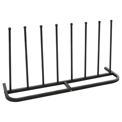 4 Pair Black Boot Rack Shoe Welly Stand Storage Organiser - 3
