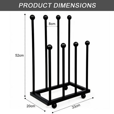 4 Pair Metal Wellington Boot Rack Stand Storage Holder Indoor Outdoor
