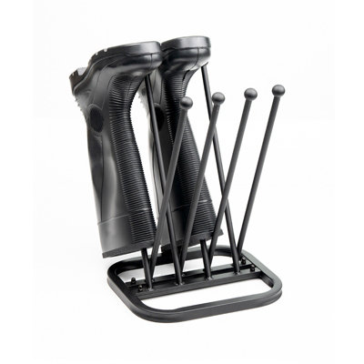 4 Pair Wellington Boot Rack Stand Indoor/Outdoor Welly & Shoe Organizer