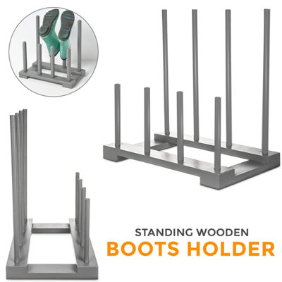 4 Pair Wellington Boot Rack Walking Storage Wellies Shoes Stand Indoor ...