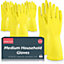 4 Pairs Household Rubber Gloves Medium, Yellow Washing Up Gloves Medium, Non Slip Cleaning Gloves, Dishwashing Gloves