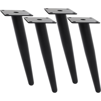 4 Pcs Black Tapered Industrial Metal Table Legs Furniture Leg Cabinet Feet for DIY Coffee Table Dining Table Furniture H 25 cm Price Comparisons | Compare The Build