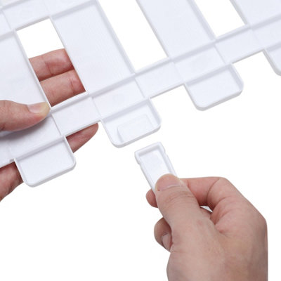 4 Pcs Garden Fence White Plastic Fence Garden Picket Fence Edgings Lawn Decorative Garden Yard - 5
