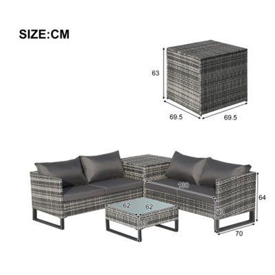 Steel sofa with hot sale storage