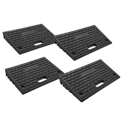 4 Pcs Nicoman Rubber Kerb Ramp 1000kg Capacity for Cars, Motorbikes ...