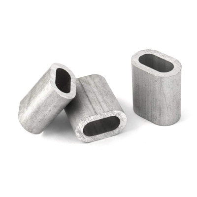 4 pcs of 2 mm Alu Ferrules Aluminium Rope Sleeves Wire Rope