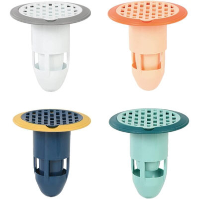 4 Pcs Shower Floor Drain Plugs, Anti odor Connectors, Rubber Shower ...